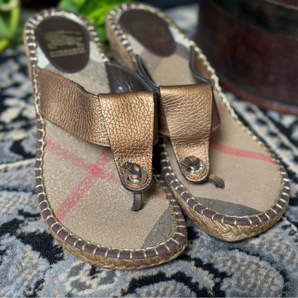 Brown and Tan Sandals